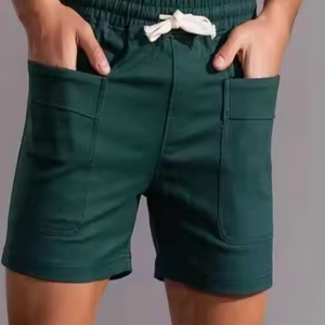 Short en coton polyester streetwear d'été pour hommes Short basique en maille respirant style fitness dentelle pour femmes - Product Image 3