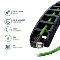 Conector de cable Fieldbus OEM de fábrica directo M12 de 8 pines con codificación A, macho y hembra, para sensor, actuador, PLC y automatización