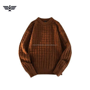 Lo último en suéter de cuello redondo de algodón 100% de calidad superior para hombre, suéter de invierno antiarrugas, anticontracción, antibolitas, personalizado - Product Image 3