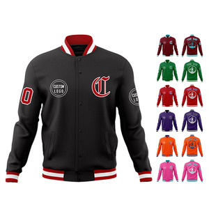 เสื้อแจ็กเก็ต18-ออกแบบได้ตามต้องการแขนเสื้อหนังขนสัตว์ปักด้วยกำมะหยี่สำหรับทุกเพศเสื้อแจ็คเก็ตวิทยาลัย - Product Image 5