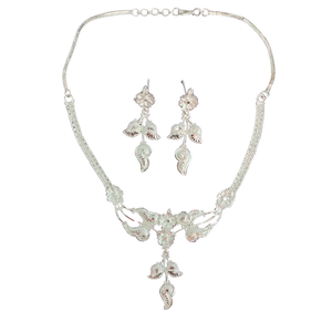 ชุดแหวนต่างหูสร้อยคอชุบเงินขายดีสุดๆชุดเครื่องประดับสไตล์หรูหรา - Product Image 1