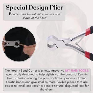 Professional bonded keratin Plier cutter Hair Extensions Tool Keratin Bond Cutter Solid Stainless Steel with Ergonomic Handles - Product Image 3
