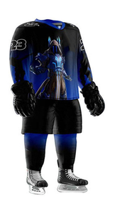 Vente en gros pas cher uniforme de maillot de hockey sur glace nouveau design uniformes de maillot de hockey sur glace y compris maillot chaussettes pantalon - Product Image 2