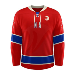 Jersey de Hockey sobre Hielo al por Mayor, Servicio OEM, Transpirable, 100% Poliéster, Personalizable, Alta Calidad, Último Estilo - Product Image 1