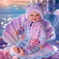 Poupée sirène Babeside Mia 17 pouces, poupée bébé sirène réaliste, commande en gros, support OEM ODM, ensemble cadeau complet