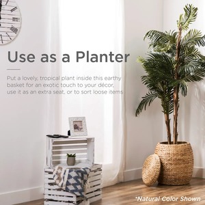 Panier de rangement classique multi-usage en jacinthe d'eau, panier de rangement fait à la main, vente en gros, écologique, fabriqué au Vietnam - Product Image 3