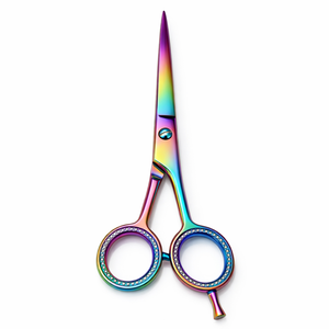 Tijeras de Peluquería Profesionales Multicolor de Acero Inoxidable 4Cr13 para Corte y Peinado de Precisión - Product Image 1
