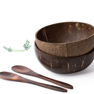 Cuenco de cáscara de coco orgánico ecológico para artesanía 100%, diseño personalizado, logotipo grabado láser de tamaño pequeño Natural de Vietnam - Product Image 1