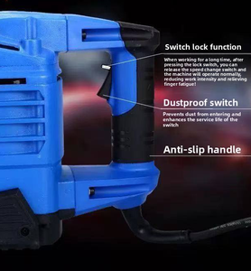 Martillo <span class=keywords><strong>Demoledor</strong></span> Eléctrico Profesional de 3600W, Taladro Manual de Demolición de Concreto de Alta Resistencia de 135A con Broca - Product Image 4