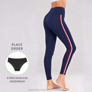 Mallas deportivas sólidas de cintura alta elástica para mujer, mallas transpirables sin transparencias con Control de barriga y mallas de secado rápido - Product Image 5