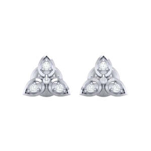 Boucles d'oreilles clous certifiées or 14Kt/18Kt et diamants véritables, poids total des carats : 0,07 ct, 6 pièces - Product Image 5