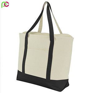 Venta caliente de moda bolsas de mano reutilizables personalizadas respetuosas con el medio ambiente bolsa de lona de gran capacidad bolsa de lona para mujer - Product Image 6