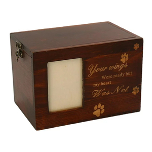 Urne funéraire pour animaux de compagnie en bois décoratif écologique avec incrustations en laiton sculptées à la main de qualité supérieure, emballage personnalisé, exportateur indien - Product Image 5