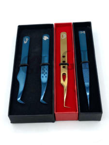 Pince à épiler professionnelle GETUP BROSONS IMPEX GBI-EET-2513 de différentes couleurs, spéciale Halloween, pour extensions de cils - Product Image 5