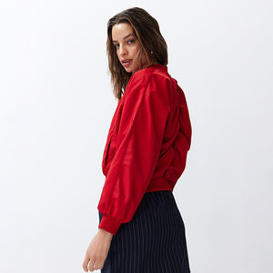 Chaquetas Bomber de Moda para Mujer, Tallas Grandes, Transpirables, Personalizadas OEM, Venta al Por Mayor, Ropa de Invierno, Lana/Cachemira, Alta Calidad, Talla Extra Grande - Product Image 4