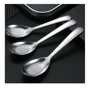Cuillère à soupe en acier 3 pièces avec cuillère à soupe de qualité exclusive Restaurant Hôtel Utilisation - Product Image 1