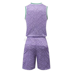 Uniforme de basketball respirant sur mesure de haute qualité, au design optimal, grande taille, à manches courtes, pour l'extérieur, en polyester - Product Image 2