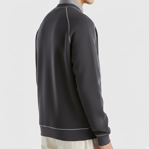 Sweat-shirt en molleton surdimensionné pour homme, tendance hivernale, 100% coton, logo brodé personnalisé, streetwear, confortable et respirant - Product Image 3