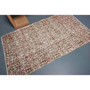 พรมขนสัตว์ตุรกีสีเบจ3.8 x 6.4ft คลาสสิกดีไซน์แบบเย็บปะติดปะต่อกันสำหรับเข้าห้องนั่งเล่นห้องนอนห้องโถงรูปสี่เหลี่ยมผืนผ้าทำจากน้ำยาง - Product Image 2