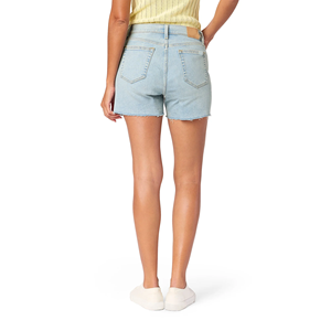 2025 dernière taille haute femmes Denim Shorts dames confortable droit lavé pantalon haute qualité bouton conception pour décontracté - Product Image 4