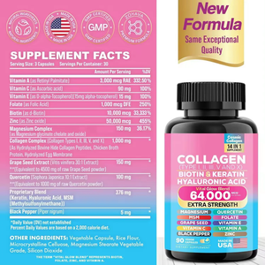 Vital Glow Blend Kapsülleri Kolajen Biotin Keratin Hyaluronik Asit Premium Ürün Kategorisi - Product Image 4