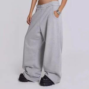 Pantalones de chándal con estampado digital personalizados, pantalones de chándal de pierna ancha holgados de algodón pesado respetuosos con el medio ambiente, ropa de calle Unisex OEM - Product Image 3