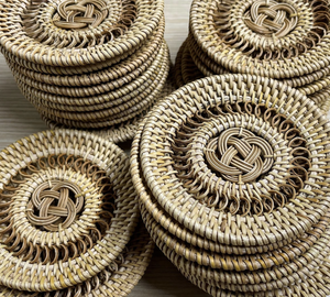 Rattan <b>Placemat</b> Coasters Table Setting Solutions Bulk Quantity - Product Image 3