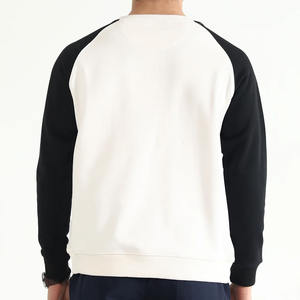 OEM vente en gros pull-over ras du cou vierge poids lourd 100% coton Logo personnalisé brodé col rond surdimensionné hommes sweat-shirt - Product Image 3