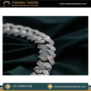 Unisex 18MM 48,55 CTS Moissanite diamante 355.636 gramos cadena de eslabones cubanos helados sólido 48,55 CTS 355.636 gramos collar competitivo - Product Image 5