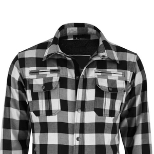 Chemise de motard blindée personnalisée grise et noire avec doublure, équipement de sécurité homologué CE pour la conduite et l'usage quotidien - Product Image 5