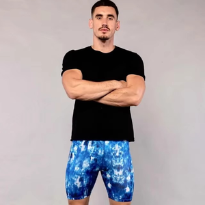 กางเกงขาสั้นรัดรูปของผู้ชายผ้านิ่มขนาดใหญ่พิเศษแห้งเร็วพิมพ์ลายแบบระเหิดใส่สบายสไตล์ลำลอง - Product Image 3