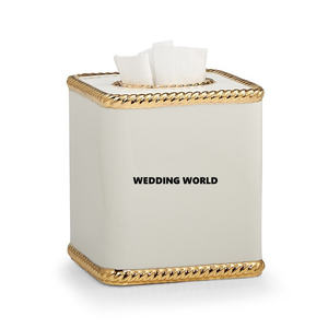 Vaisselle Boîte à mouchoirs de qualité supérieure Fait à la main pour restaurant et mariage Décoratif Vente en gros Boîte à mouchoirs en métal - Product Image 6
