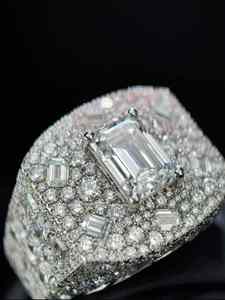 Bague Hip Hop pour Homme en Argent 925 Plaqué Rhodium avec Diamant Certifié IGI, Personnalisable, Cadeau de Luxe - Product Image 2