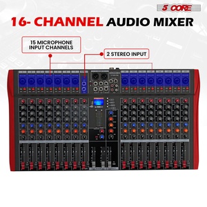 Mezclador de Audio de 5 Canales y 16 Puertos, Equipo de DJ con Bluetooth, Consola de Sonido USB - Product Image 2