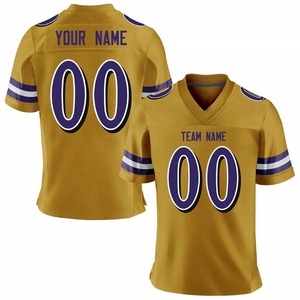 Camiseta de rugby transpirable de malla cosida con número de nombre del equipo, camiseta de poliéster con estampado 3D de fútbol americano personalizado - Product Image 3