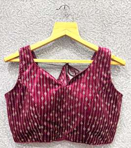 Blusa moderna de Strach con válvulas pesadas, diseño formal de verano listo para usar con hermoso nudo, patrón abierto en la espalda RADHEY - Product Image 1