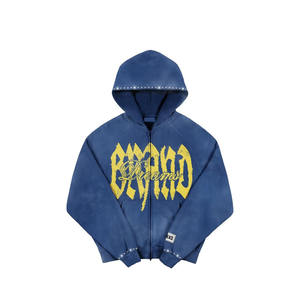 Pull design de haute qualité 100% coton à capuche surdimensionné personnalisé propre logo imprimé conception de poche respirant - Product Image 1