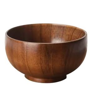 Bols de service en bois naturel faits à la main, durables, décoration de vaisselle élégante pour la décoration de salades, fruits et collations - Product Image 4