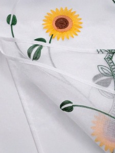 Tende Oscuranti in Poliestere 100% di Alta Qualità con Stampa Girasole Vintage Rustica, Motivo Girasole Giallo per Cucina e Soggiorno - Product Image 2