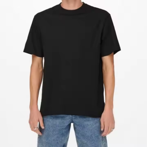 Camiseta de algodón 100% de alta calidad con cuello redondo, talla grande, manga corta, logotipo estampado personalizado, peso pesado, personalizable para hombres - Product Image 6