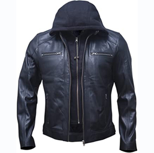 Chaqueta de cuero con logotipo bordado personalizado para hombre, cazadora de béisbol con logotipo bordado personalizado - Product Image 3