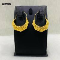 Boucles d'oreilles tendance en laiton plaqué or, motif floral mignon, bijoux pour femme, collection 2023