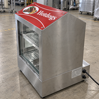 Armoire chauffante pour hot-dogs à température réglable, 27L, 500W, en acier inoxydable, avec vitrine vapeur pour restaurants et traiteurs