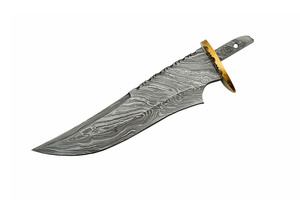 Couteau de chasse en acier inoxydable personnalisable fait à la main avec gaine en cuir marron fichier de travail colonne vertébrale bricolage OEM lame vierge personnalisable - Product Image 4