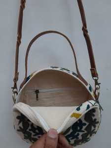 Bolsos de Mano de Alta Calidad con Bordado de Algodón, Asas de Cuero y Cierre de Cremallera, Bolsos de Compras, Accesorios para Mujer - Product Image 5