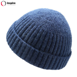 Gorro de lana con logotipo bordado personalizado para mujer, gorrito de alta calidad, Color sólido, para invierno - Product Image 4