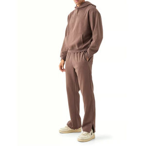 2025 Original Logo coton Tech polaire hommes survêtement 2 pièces épaissir matériel hommes sweat et pantalons de survêtement pour l'automne respirant - Product Image 1