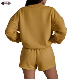 Sudadera con Capucha y Media Cremallera Bordada Personalizada para Mujer, Estilo Urbano, de Forro Polar, de Algodón, Nueva, de Marca, 2 Piezas - Product Image 2