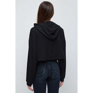 Haut court à capuche en tissu tricoté au toucher doux - Product Image 5
