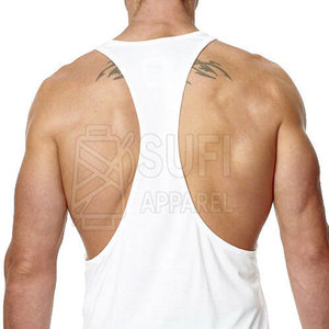 Fitness Clothing Pakistan Made Knitted Casual 100% Cotton O-Neck <b>Stringer</b> Tank Top Plus Size Summer Wear Men Breathable Quick - Product Image 6